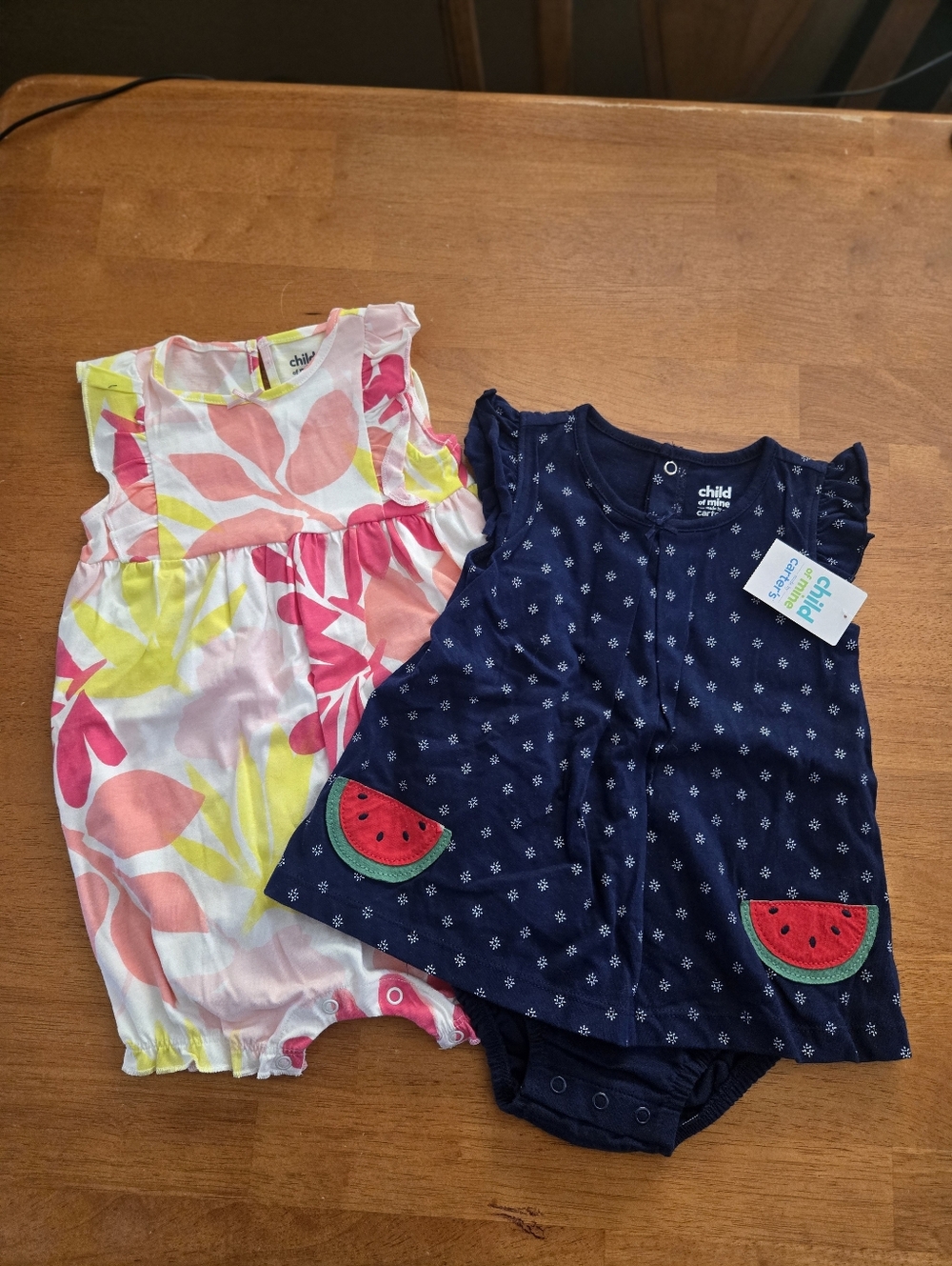 NWT Lot Of 2 Carter's Child of Mine Baby Girls' Outfits 24 Months